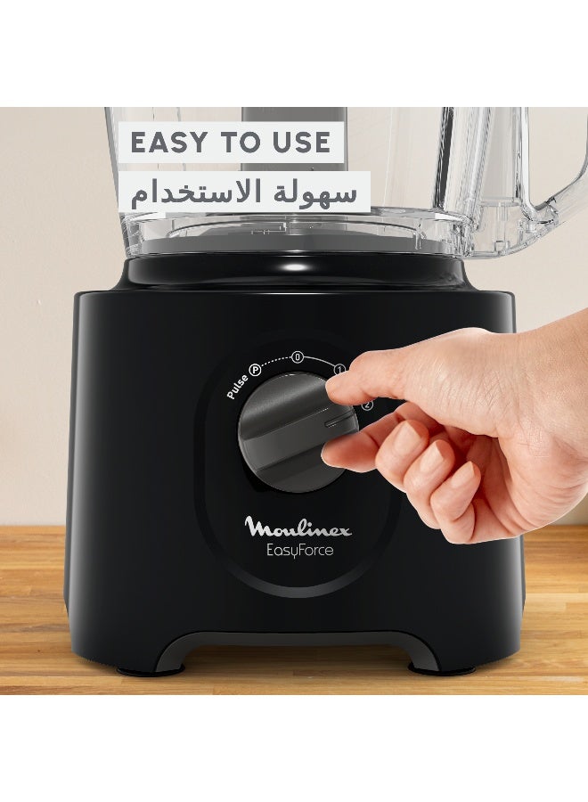 Moulinex  Food Processor |Easy Force | 6 Attachments |25 Functions | Easy to Use | Black | FP247827 800 W FP247827 Black - Image 4