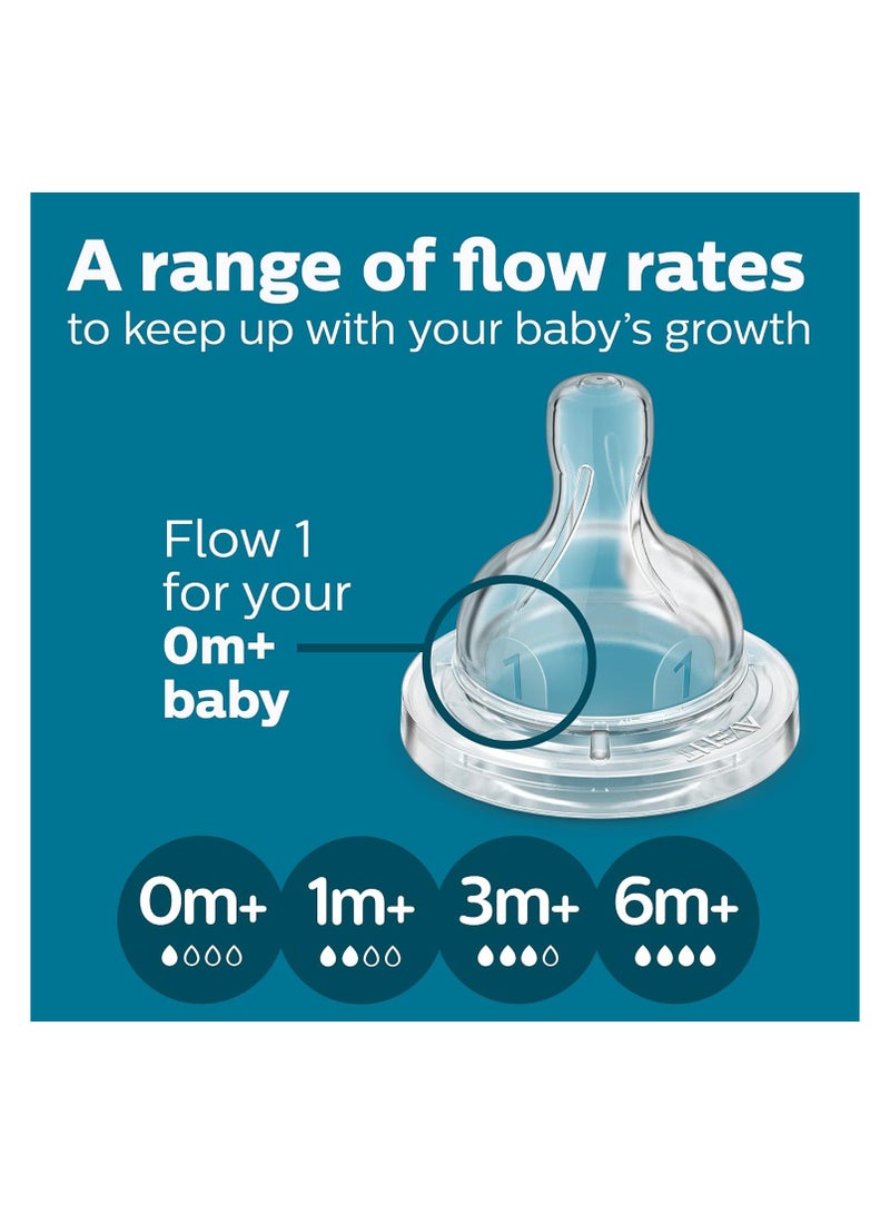 PHILIPS AVENT - Anti-Colic Baby Bottle With AirFree, Newborn Gift Set With Snuggle, Blue - Image 1