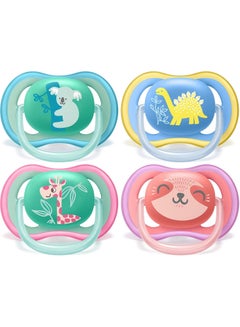 Pack Of 4 Natural Pacifier For Baby, 18 Months +