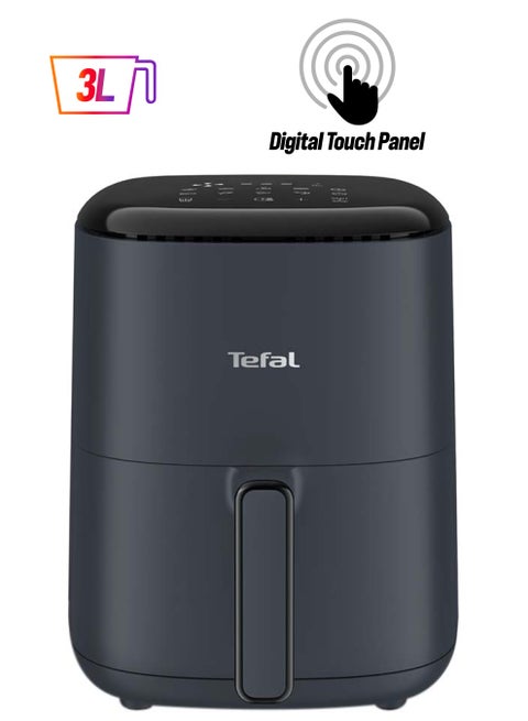 TEFAL Air Fryer | Easy Fry Compact 3 L Air-Fryer | Digital Control Panel | 10 Auto Cooking Programs | Dark Grey | EY145B27 3 L 1300 W EY145B27 Java Pepper