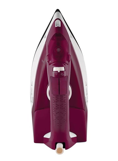 Steam Clothes Iron - 2600 Watts - 240 ml - Ceramic Soleplate - Anti-Scale - Auto Shut-Off 240 ml 2600 W SIM 3126 R Granet Red