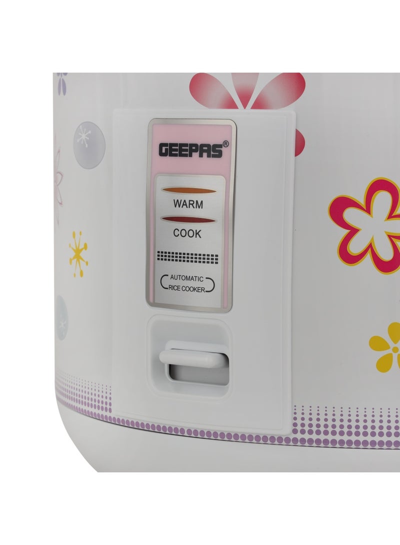 GEEPAS - 3.2Liter Automatic Rice Cooker with Cook, Steam, and Keep Warm Features, Non-Stick Inner pot, Detachable Power Cord, Measuring Cups, and Spoon/Single Switch Design, Multi-Functional/Best for Making Rice, Healthy Foods, and Vegetables 3.2 L 1089 W GRC35023 White - Image 1