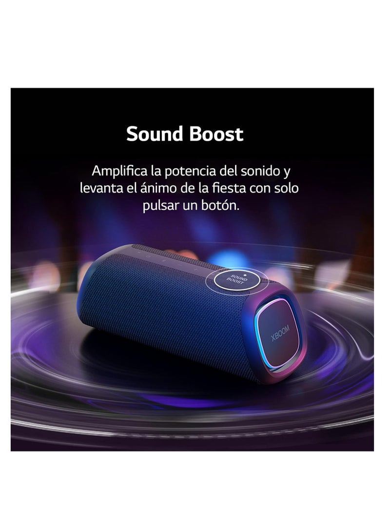 LG - XBOOM Go XG7QBK – Wireless Bluetooth Speaker, 40W, Sound Boost, IP67 Waterproof, 24H Battery Lifetime, Variable LED Lights Colour, Wide Connectivity, Anthracite Black - Image 1