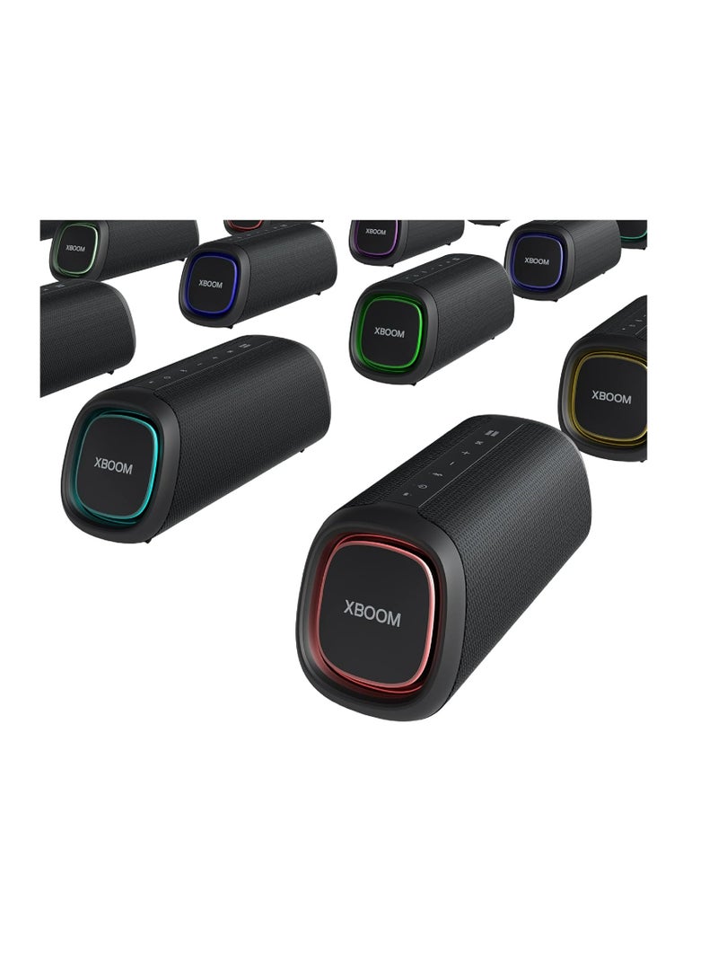 LG - XBOOM Go XG7QBK – Wireless Bluetooth Speaker, 40W, Sound Boost, IP67 Waterproof, 24H Battery Lifetime, Variable LED Lights Colour, Wide Connectivity, Anthracite Black - Image 1