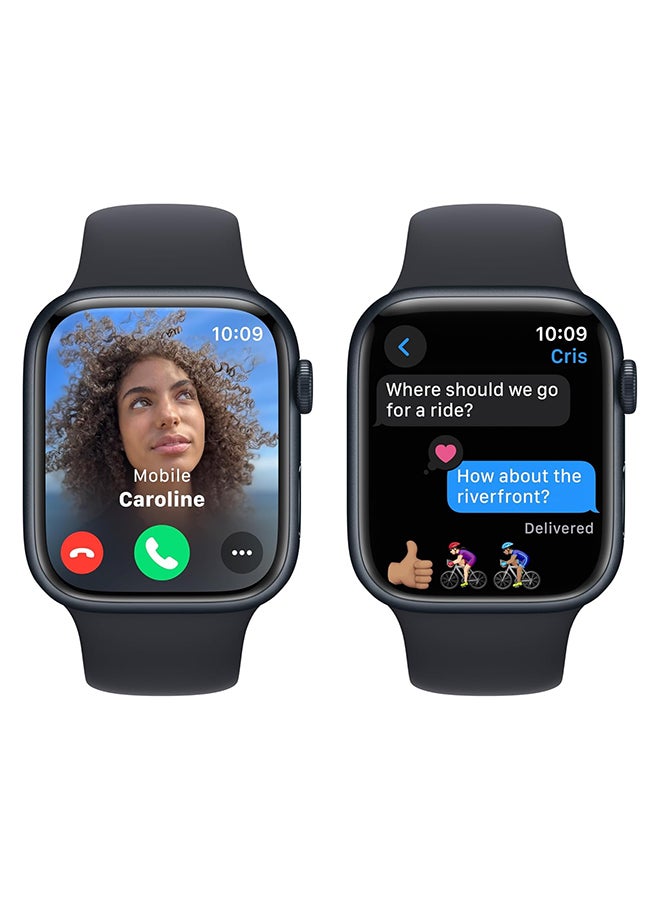 Apple - Renewed - Series 9 GPS 45mm Midnight Aluminium Case With Sport Band Midnight - Image 1