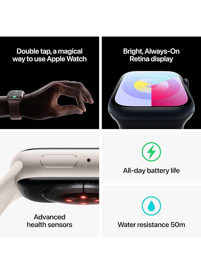 Apple - Renewed - Series 9 GPS 45mm Midnight Aluminium Case With Sport Band Midnight - Image 1