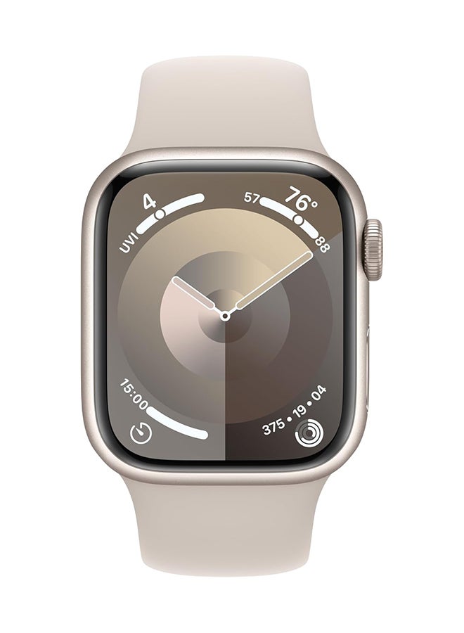 Apple Renewed - Watch Series 9 GPS 41mm Aluminium Case With Sport Band Starlight  - Image 2