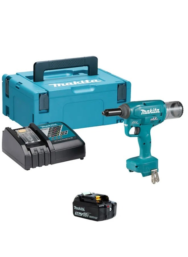 Makita Cordless Rivet Gun, 18V, Pulling Force 10kN, Length of Stroke 25mm, 2.2kg  - Image 1