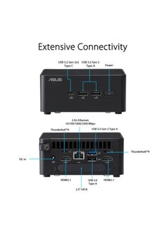 ASUS NUC 14 Pro Mini PC RNUC14RVHU500003I, Intel Core Ultra 5 Processor 125H, 2*DDR5 SO-DIMM, 1 x M.2, 22-42, PCIe Gen3, 1 x M.2, 22-80, PCIe Gen4x4, Intel Arc Graphics, OS: Not Included, HDMI | USB 3.2 | Thunderbolt 4, Intel Wi-Fi 6E AX211, 2.5G LAN, Bluetooth, 5.3, Tall, 90AR0072-M000R0 Black  - Image 4