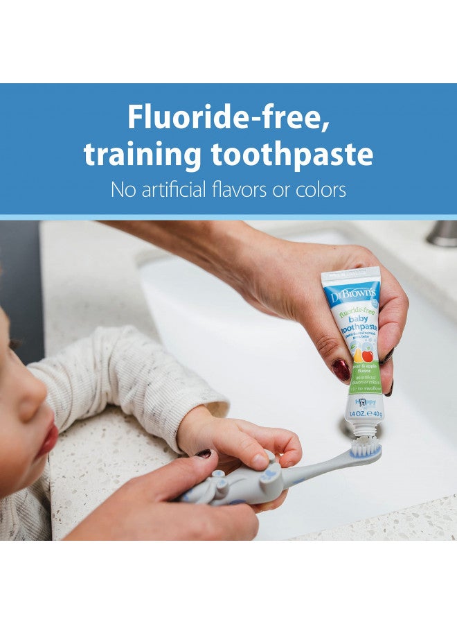 Pack Of 1 Fluoride-Free Baby Toothpaste, Safe To Swallow, Apple Pear, 1.4Oz, 40G, 0-3 Years - pnsku/N70120662V/45/_/1731517718/593dce45-0b61-4d55-96d1-5ffdae50a7d9