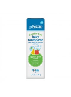 Pack Of 1 Fluoride-Free Baby Toothpaste, Safe To Swallow, Apple Pear, 1.4Oz, 40G, 0-3 Years - pnsku/N70120662V/45/_/1731517724/68792c8d-2172-4eeb-8ab6-bd991cbbfdfe