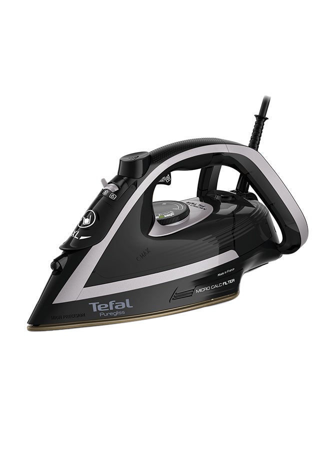 Tefal Puregliss Steam Iron | 50 g/Min Steam Output | 280 g/Min Steam Burst | Anti-Stain Protection | Exceptional Glide | Safety Auto-Off | Made in France | 270 ml 3000 W FV8062G0 Black / Shady  - Image 1