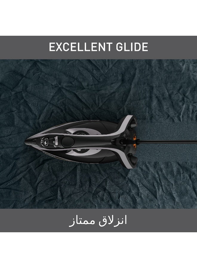 تيفال مكواة بخار بيورغليس | 50 جرام/دقيقة بخار | 280 جرام/دقيقة انفجار بخار | حماية ضد البقع | انزلاق استثنائي | إيقاف تلقائي للسلامة | صنع في فرنسا - Image 5