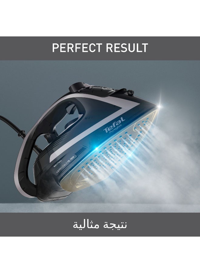 تيفال مكواة بخار بيورغليس | 50 جرام/دقيقة بخار | 280 جرام/دقيقة انفجار بخار | حماية ضد البقع | انزلاق استثنائي | إيقاف تلقائي للسلامة | صنع في فرنسا - Image 3