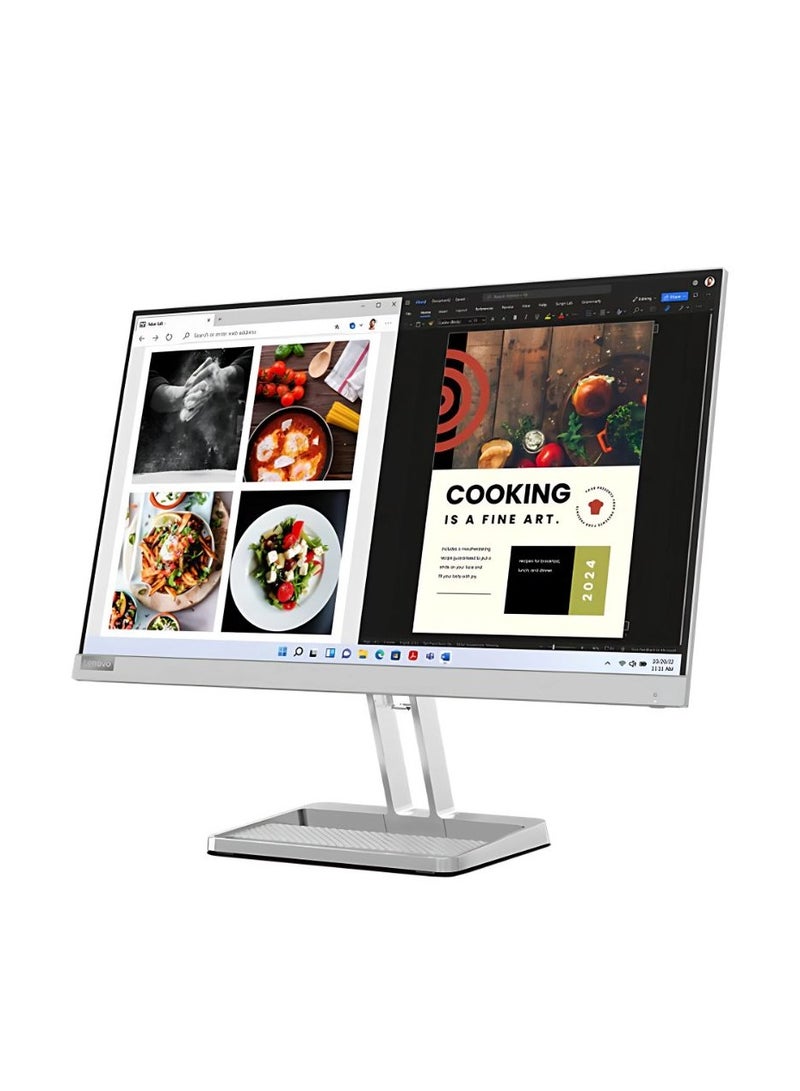 L-Series 60.45cm (24 inch) FHD IPS Ultraslim Monitor | 100Hz, 99% sRGB, AMD FreeSync, HDMI, Tilt Stand, 2x3W Speakers, Smart Display Customization Artery, Home & Office Use, L24i-40 Cloud Grey - pnsku/N70120670V/45/_/1729158573/10f0664c-4725-4b44-8ec9-f214954b8b26