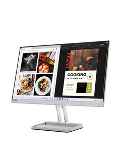 Lenovo L-Series 60.45cm (24 inch) FHD IPS Ultraslim Monitor | 100Hz, 99% sRGB, AMD FreeSync, HDMI, Tilt Stand, 2x3W Speakers, Smart Display Customization Artery, Home & Office Use, L24i-40 Cloud Grey  - Image 3