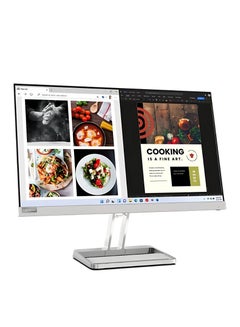 Lenovo L-Series 60.45cm (24 inch) FHD IPS Ultraslim Monitor | 100Hz, 99% sRGB, AMD FreeSync, HDMI, Tilt Stand, 2x3W Speakers, Smart Display Customization Artery, Home & Office Use, L24i-40 Cloud Grey  - Image 2