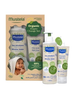 Mustela Certified Organic No- Rinse micellar Water 400 Ml And Certified Organic Diaper Cream 75 Ml  - Image 1