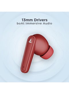 boAt boAt Airdopes 115 in Ear TWS Earbuds with ENx & Beast Mode, Upto 24 Hrs Playback and ASAP Charge(Raging Red) Red  - Image 4