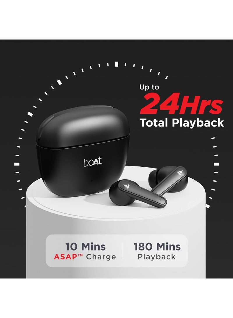 بوات boAt Airdopes 115 in Ear TWS Earbuds with ENx & Beast Mode, Upto 24 Hrs Playback and ASAP Charge(Active Black) Active Black  - Image 5