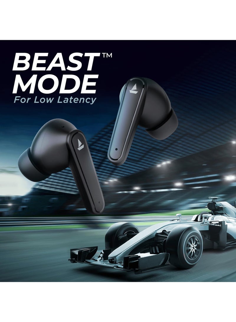 بوات boAt Airdopes 115 in Ear TWS Earbuds with ENx & Beast Mode, Upto 24 Hrs Playback and ASAP Charge(Active Black) Active Black  - Image 3