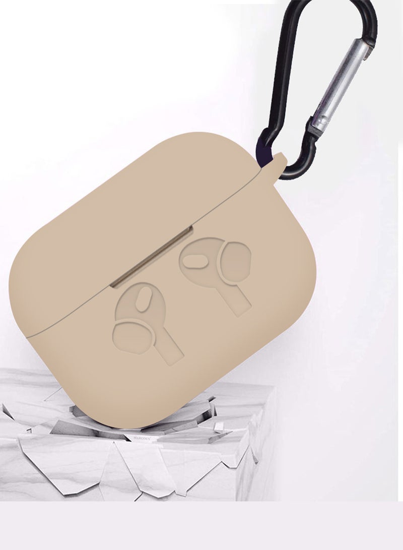 MARGOUN ( for Airpods Pro ) Case, Premium Silicone Case with Carabiner Shockproof Soft Silicone Protective Case for Men,Women Titanium  - Image 2