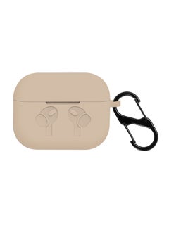 ( for Airpods Pro ) Case, Premium Silicone Case with Carabiner Shockproof Soft Silicone Protective Case for Men,Women Titanium