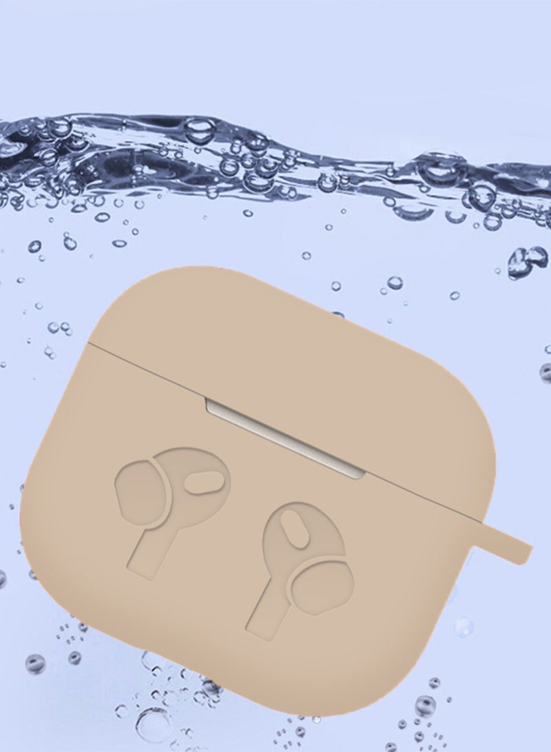 مارجون ( for Airpods 3 ) Case, Premium Silicone Case with Carabiner Shockproof Soft Silicone Protective Case for Men,Women Titanium - Image 3