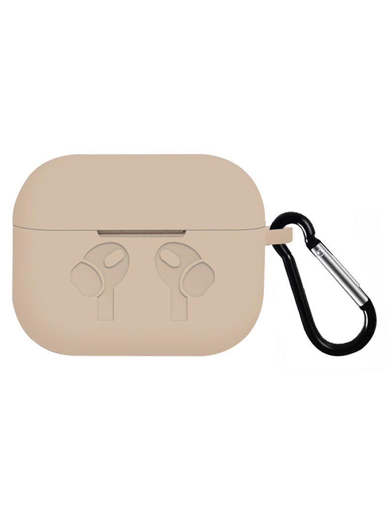 MARGOUN ( for Airpods 3 ) Case, Premium Silicone Case with Carabiner Shockproof Soft Silicone Protective Case for Men,Women Titanium  - Image 1
