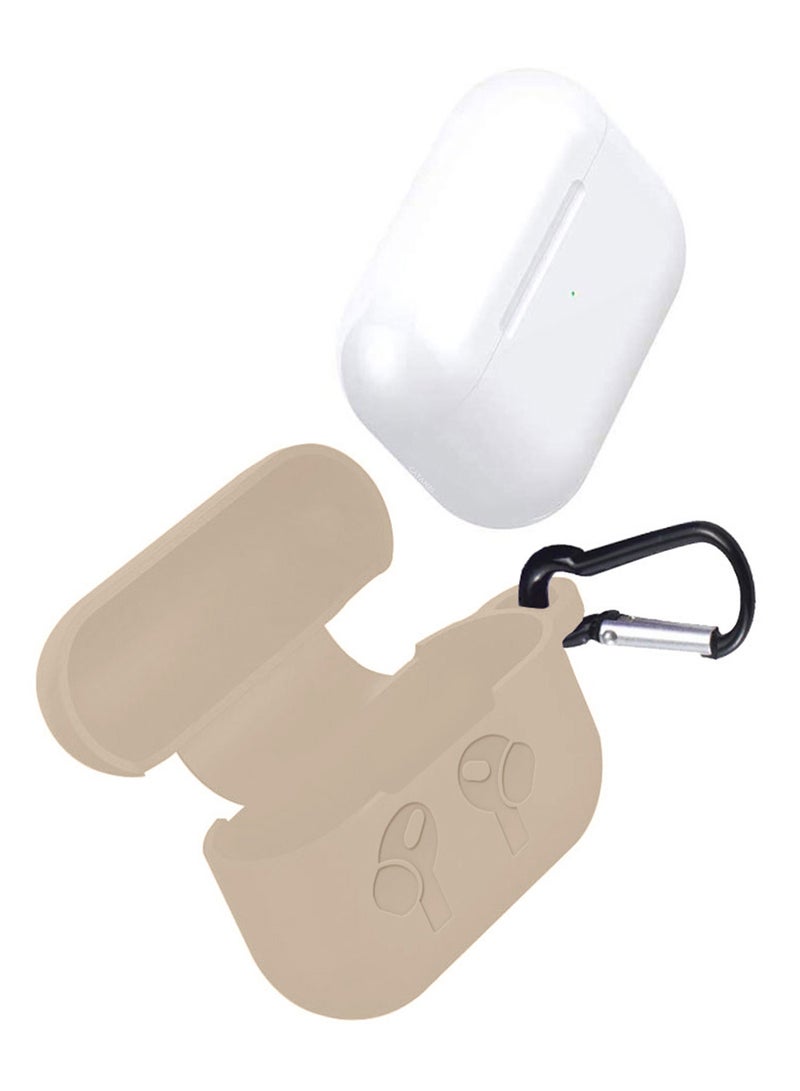 MARGOUN ( for Airpods 3 ) Case, Premium Silicone Case with Carabiner Shockproof Soft Silicone Protective Case for Men,Women Titanium  - Image 5