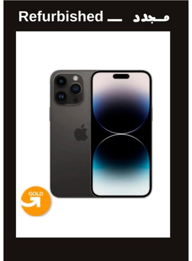 ابل  UPGRADE | Refurbished |APPLE iPhone 14 Pro 128GB 6Ram Single Sim Space Black | Gold Grade - Image 1