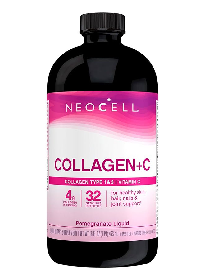 NEOCELL Collagen +C Pomegranate Liquid 16 Oz 