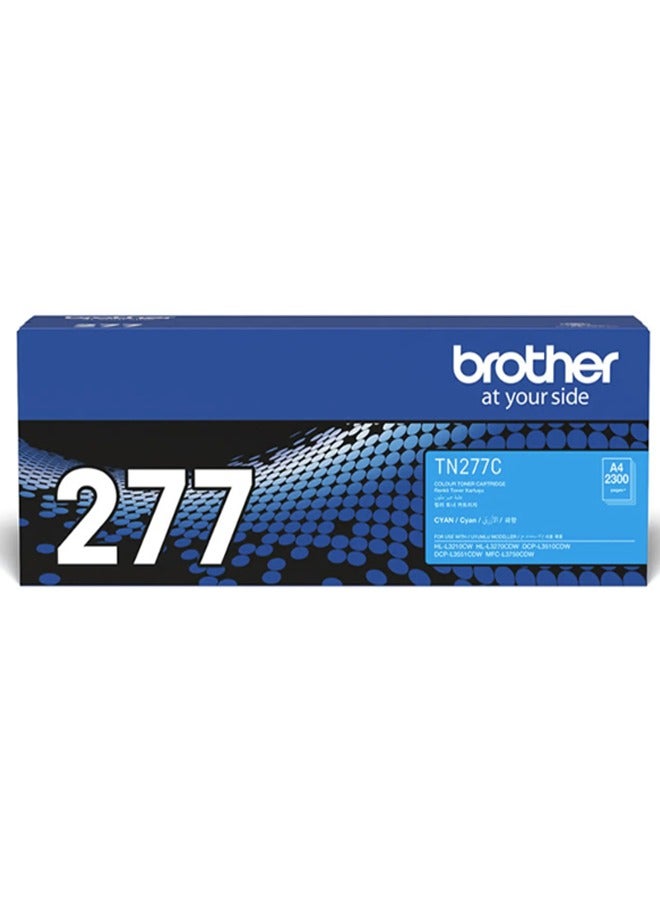 بروذر TN277 TONER CART HLL3210CW DCPL3551CDW MFCL3750CDW (2 300 PAGE YEILD) Cyan  - Image 1
