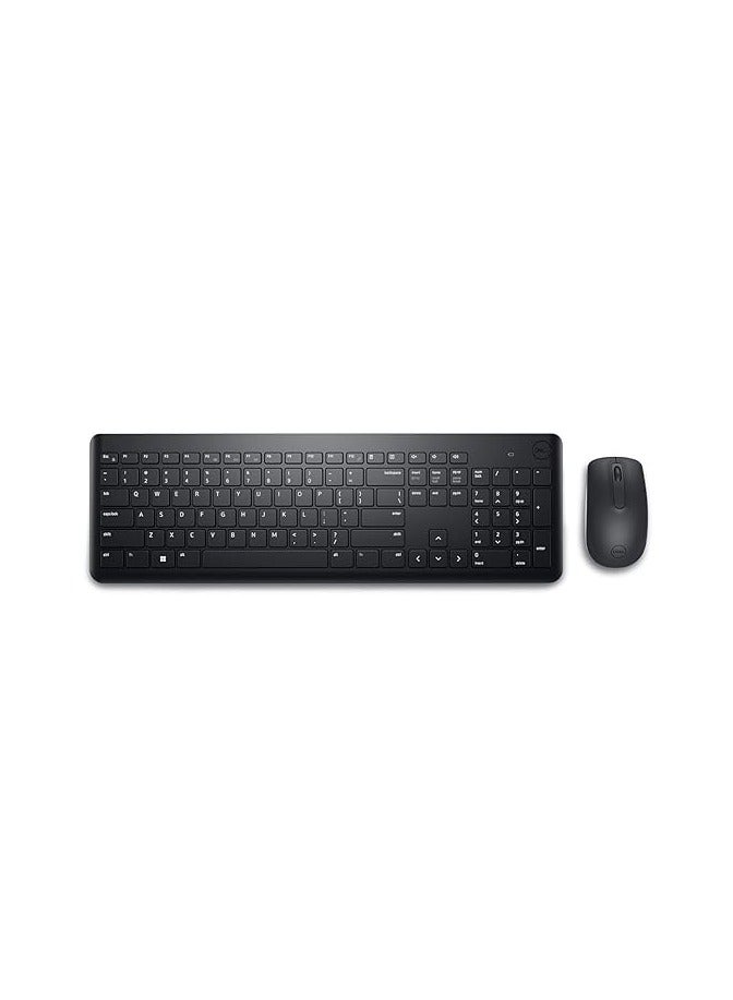 DELL Wireless Keyboard And Mouse - KM3322W, Wireless - 2.4GHz, Optical LED Sensor, Mechanical Scroll, Anti-Fade Plunger Keys, 6 Multimedia Keys, Tilt Leg - Black - Image 1