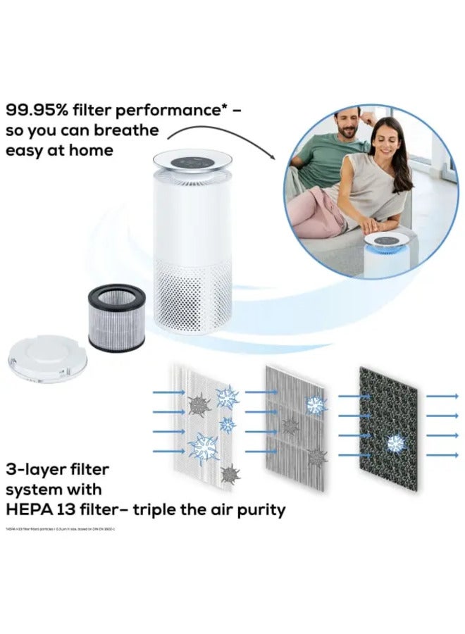 بيورير Air Purifier with threelayer filter system 50W White LR 400 White  - Image 3