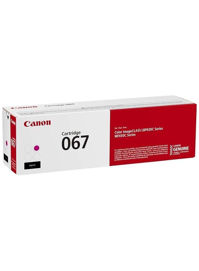 Canon 067 Toner Cartridge (5100C001AA) For Use with LBP633Cdw, LBP632Cdw, MF653Cdw, MF654Cdw, MF656Cdw Magenta - Image 1