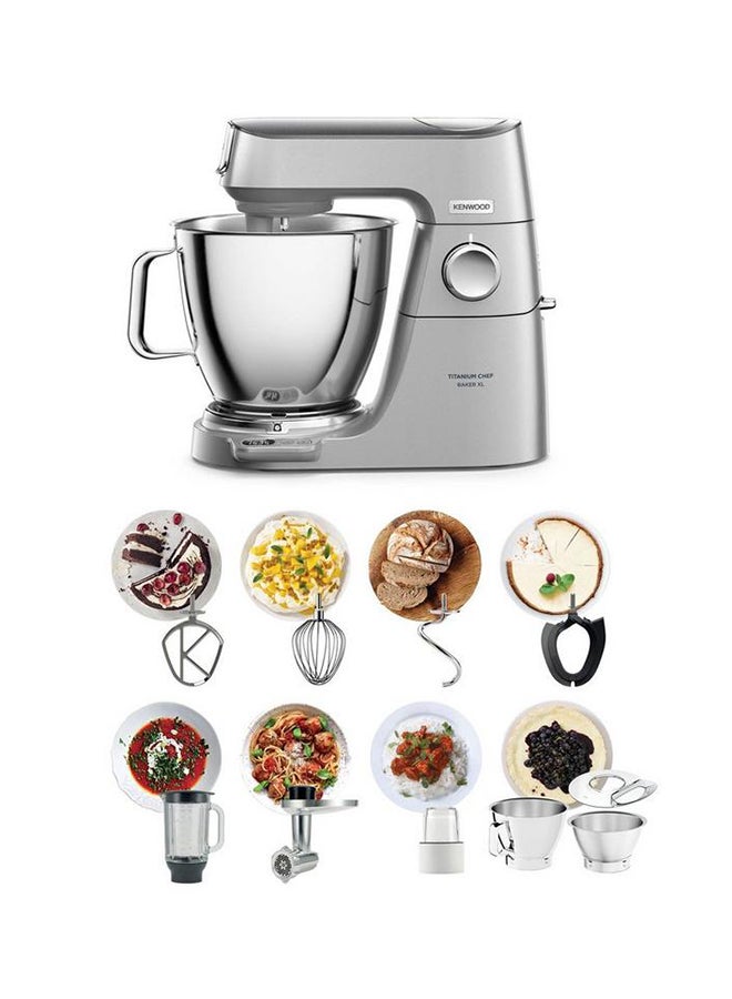 كينوود Kitchen Machine Titanium Chef Baker XL 7L  5L Bowl 1800W Silver 7 L 1800 W KVL85.344SI Silver  - Image 1