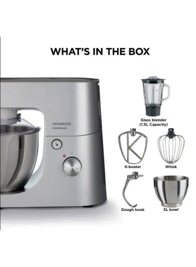 KENWOOD HomeBake Kitchen Machine Blender 1400W 5L 5 L 1400 W KHH01.120SI Silver  - Image 2