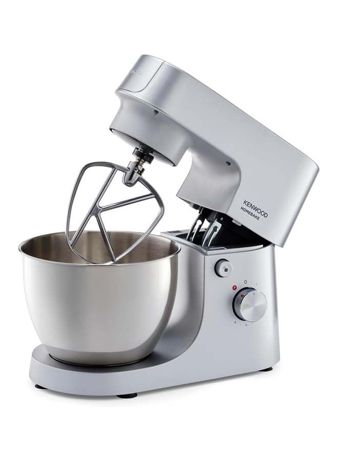 KENWOOD Stand Mixer Kitchen Machine HOMEBAKE, 5L Brushed Steel Bowl, K-Beater, Whisk, Dough Hook, Splash Guard, Variable Speed, Compact Design 5 L 1400 W KHH01.120SI Silver - Image 3