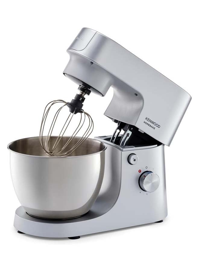 KENWOOD Stand Mixer Kitchen Machine HOMEBAKE, 5L Brushed Steel Bowl, K-Beater, Whisk, Dough Hook, Splash Guard, Variable Speed, Compact Design 5 L 1400 W KHH01.120SI Silver - Image 5