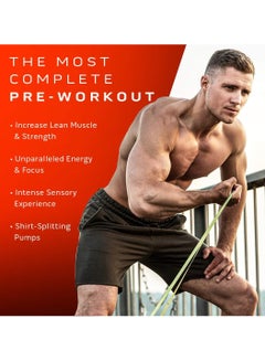 ماسل تيك Vapor X5 Pre Workout Powder Explosive Energy And Performance Blue Razz Freeze 266 G  - Image 3