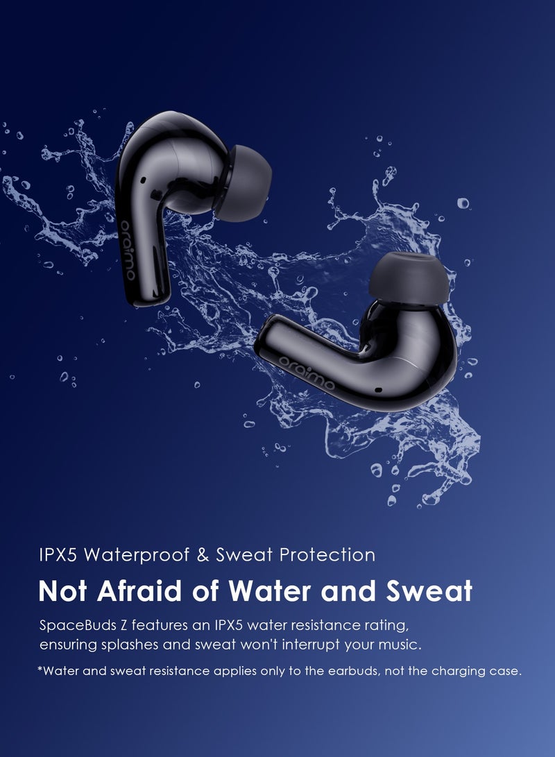 Oraimo SpaceBuds Z Active Noise Cancelling Bluetooth Earphones, Sound360 Spatial Audio True Wireless Earbuds,4 Mics for AI Clear Calls,38H Playtime,Dual Device Connectivity, Customization via App Mysterious Blue  - Image 5