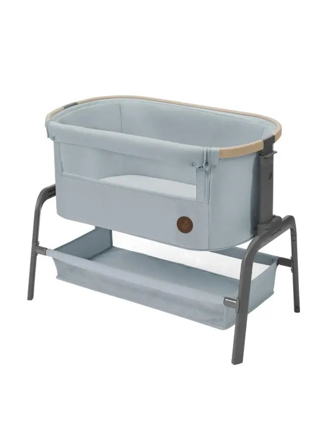Maxi-Cosi Iora Co-Sleeper, Infant Bedside Sleeper Crib, Large Storage Basket, Height Adjustable, 0 - 6 Months, Beyond Grey, 2 Year Warranty  - Image 1