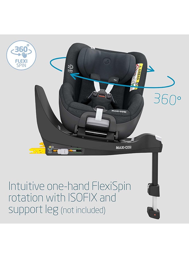 ماكسي كوزي مقعد سيارة للأطفال بحجم الرضيع Pearl 360 I - مقعد سيارة دوار 360، حماية من الصدمات الجانبية G - Cell، دوران بيد واحدة، Climaflow، 3M - 4 سنوات، جرافيت أصلي - Image 4