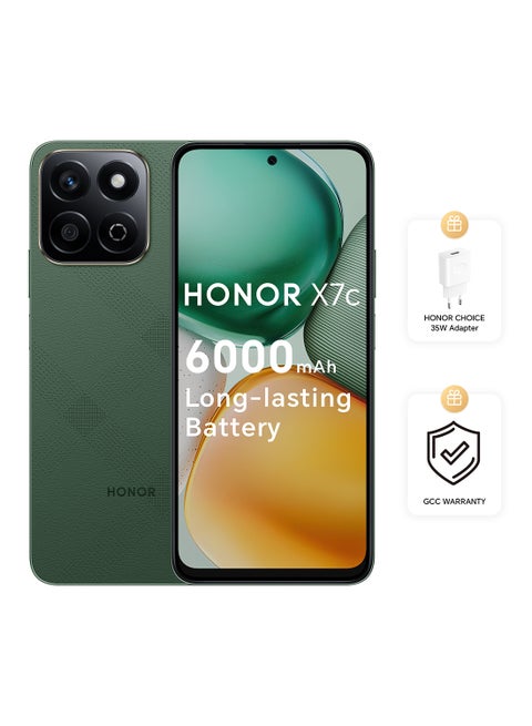 X7c Dual SIM 8GB RAM 256GB Forest Green 4G With Free Inbox 35W Charger - Middle East Version