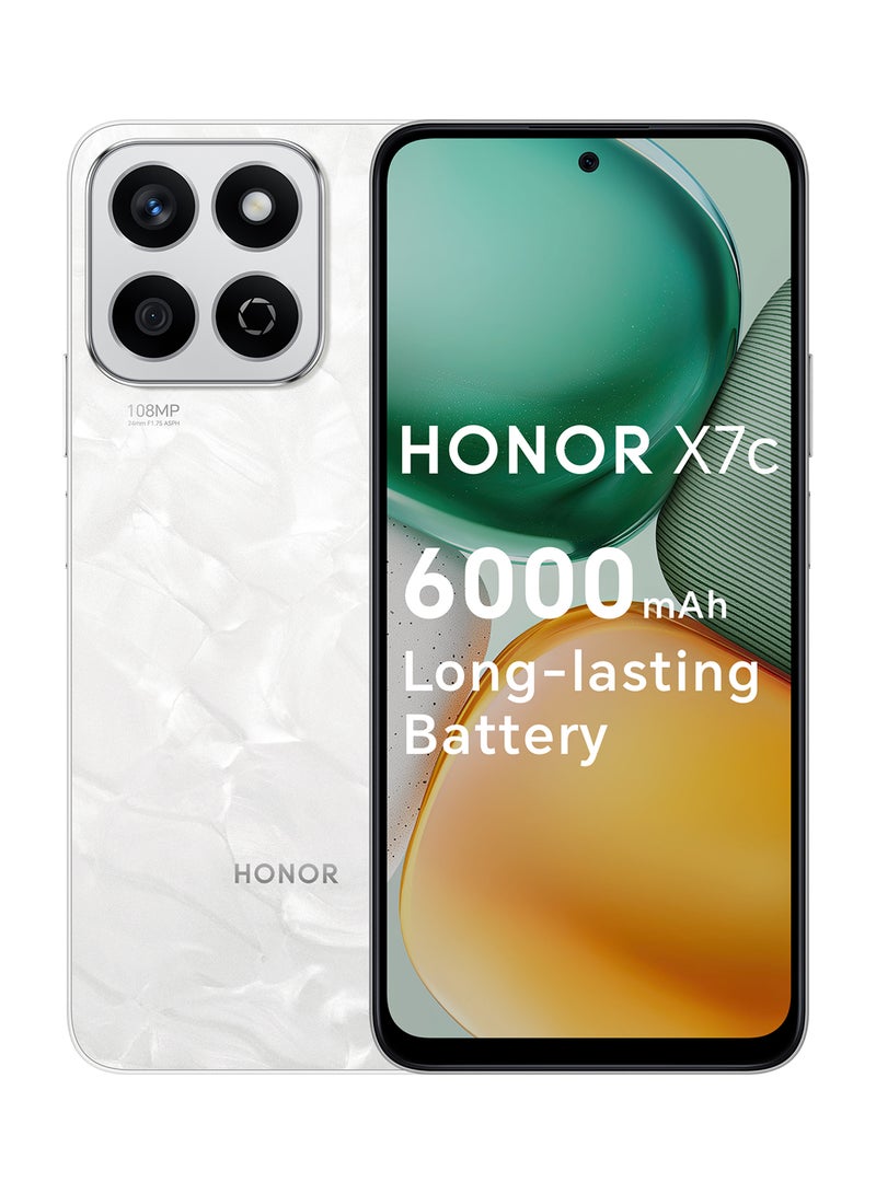 Honor - X7c Dual SIM 8GB RAM 256GB Moonlight White 4G With Free Inbox 35W Charger - Middle East Version - Image 1