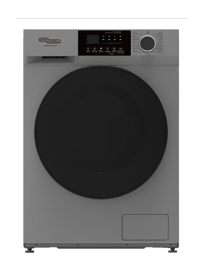 SUPER GENERAL - Super General 13 Kg Front Load Combo Washer With Built In Heater, 15 Programs, 1400RPM, KSGWD13800CMB Silver - Image 1