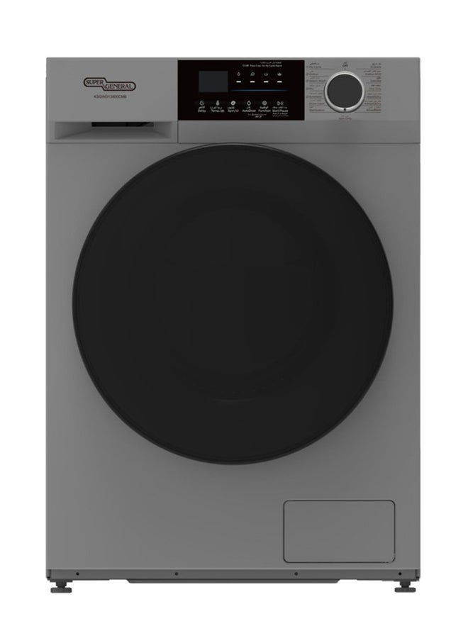 Super General 13 Kg Front Load Combo Washer With Built In Heater, 15 Programs, 1400RPM, KSGWD13800CMB Silver