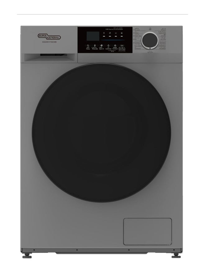 SUPER GENERAL - Super General 11 Kg Front Load Combo Washer With Built In Heater, 15 Programs, 1400RPM, KSGWD11700CMB Silver - Image 1