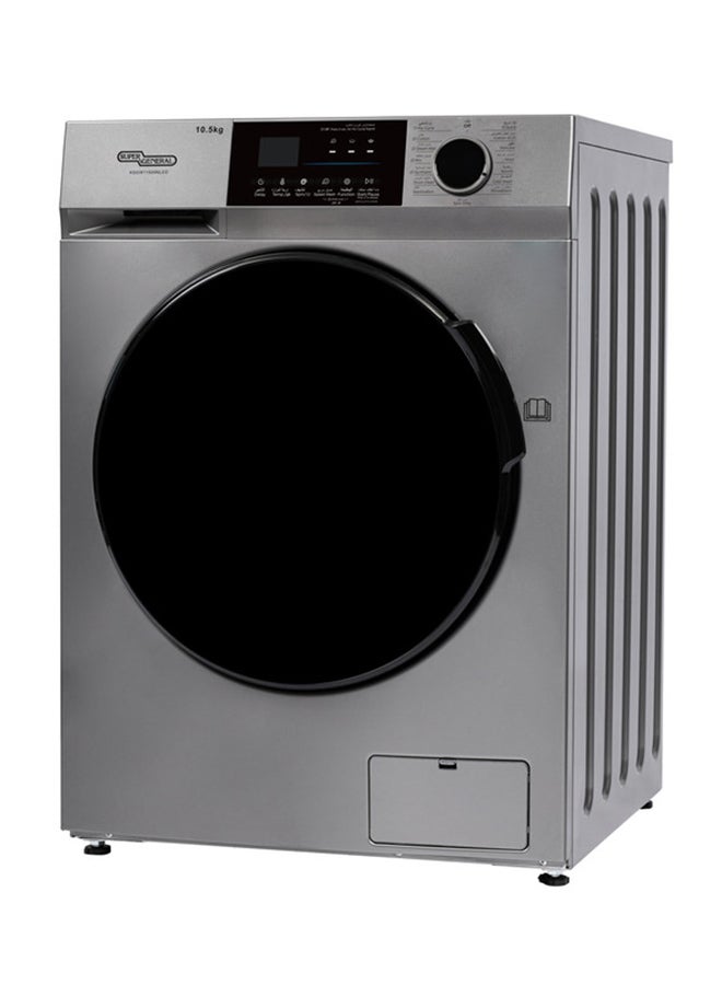 SUPER GENERAL 10.5kg Front Loading Washing Machine With 1400rpm, High Energy Efficiency, LED Digital Display & Chrome Door, Quick Wash, Auto Balancing Control, Silent Operation, Stainless Steel Drum, KSGW11500NLED Silver  - Image 1
